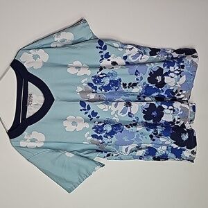 UA Scrubs blue 3XL floral scrub top